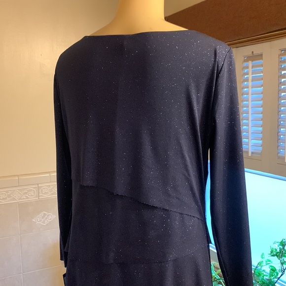Navy Sparkly Tahari Dress - Picture 4 of 10